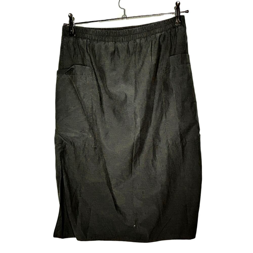 COS Straight Skirt Patch Pockets Black Size 8 - Picture 2 of 5
